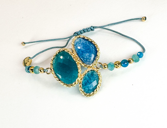 Bracelet FORTUNA UNO Bleu - Apatite - MTFORJEL