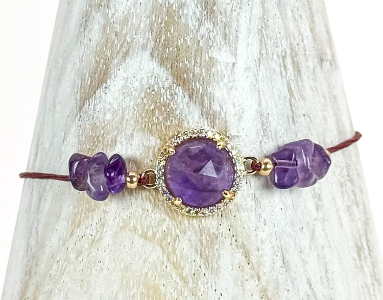 Bracelet PAVIMENTA n°1Bis Violet - Améthyste - MTFORJEL