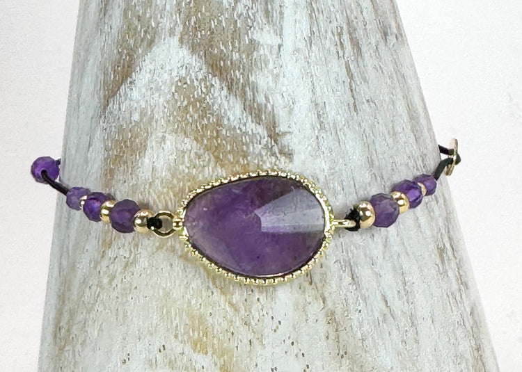 Bracelet SERZA Violet - Améthyste - MTFORJEL