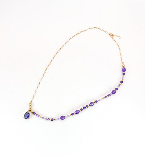 Collier GOCCIA D'ACQUA Violet - Améthyste - MTFORJEL