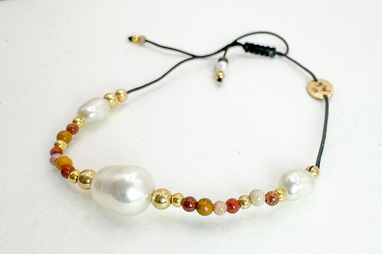 Bracelet FINEZZA LIA Brun orangé - Mokaïte - MTFORJEL