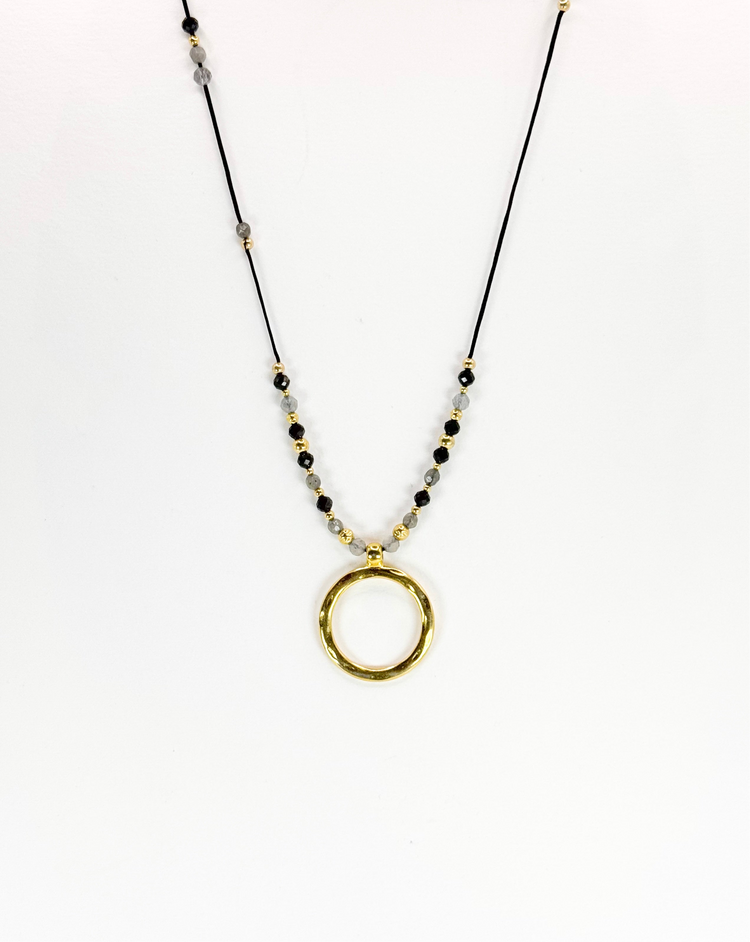 Collier INFINITA Noir - Agate et onyx - MTFORJEL