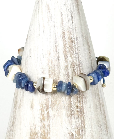 Bracelet LILI CUNCHI n°2 Bleu foncé - Cyanite - MTFORJEL