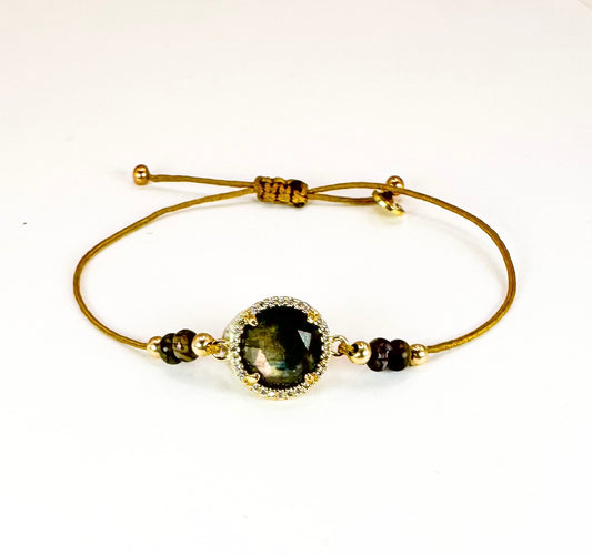 Bracelet PAVIMENTA n°1 Gris - Labradorite - MTFORJEL