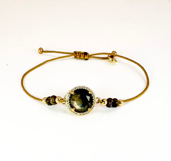 Bracelet PAVIMENTA n°1 Gris - Labradorite - MTFORJEL