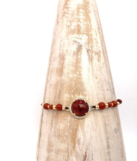 Bracelet PAVIMENTA n°1 Rouge - Jaspe - MTFORJEL