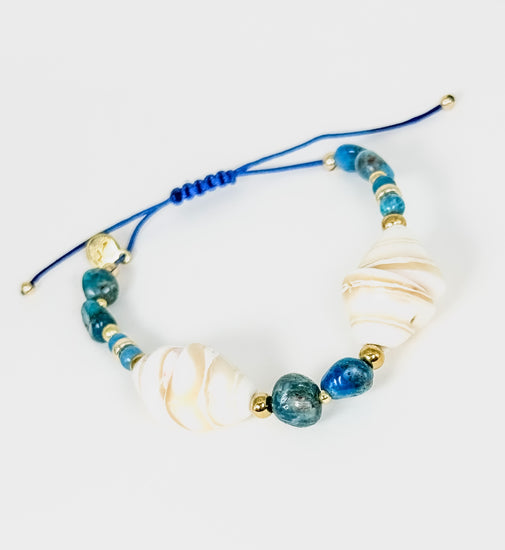 Bracelet LILI CUNCHI n°3 Bleu vibrant - Apatite - MTFORJEL