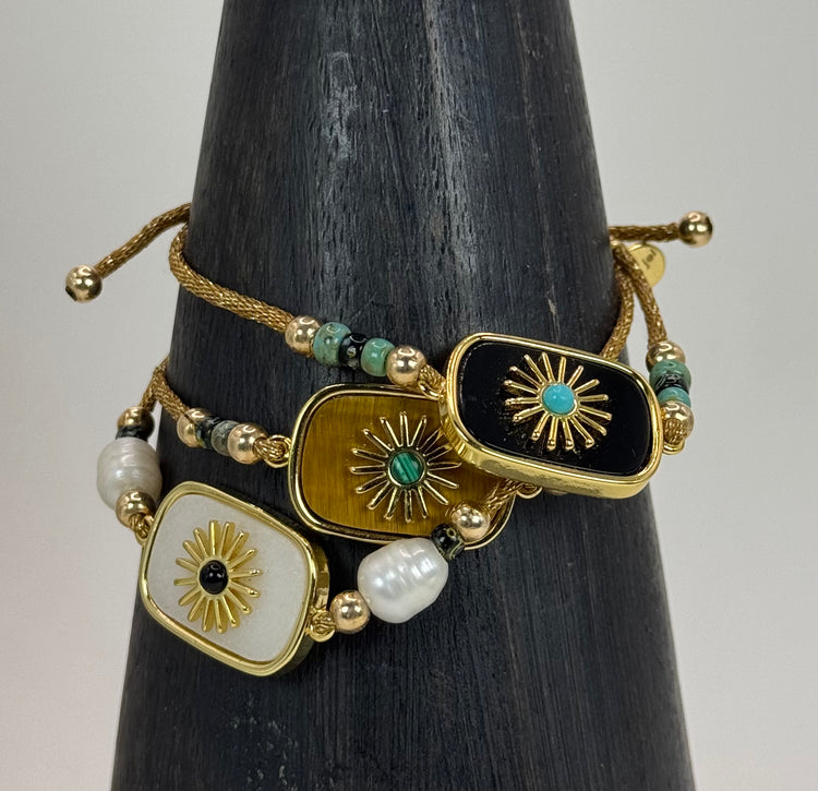 Bracelet USOLE Noir - Onyx et turquoise - MTFORJEL