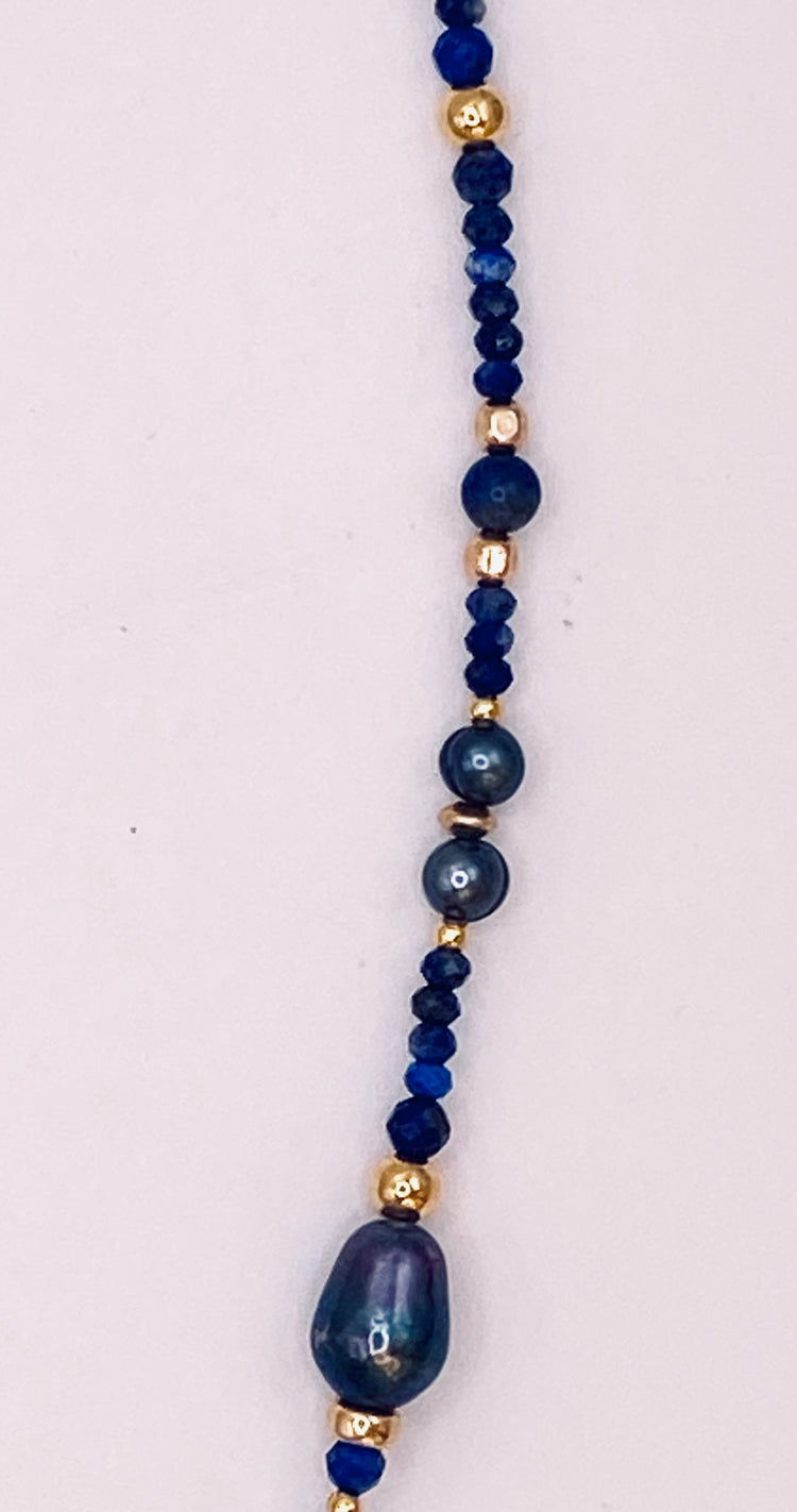 Collier SENSUALITA n°1 Bleu - Lapis Lazuli - MTFORJEL