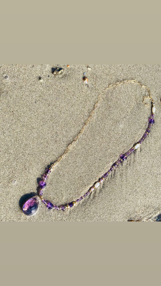 Collier GOCCIA n°1 Violet - Améthyste - MTFORJEL