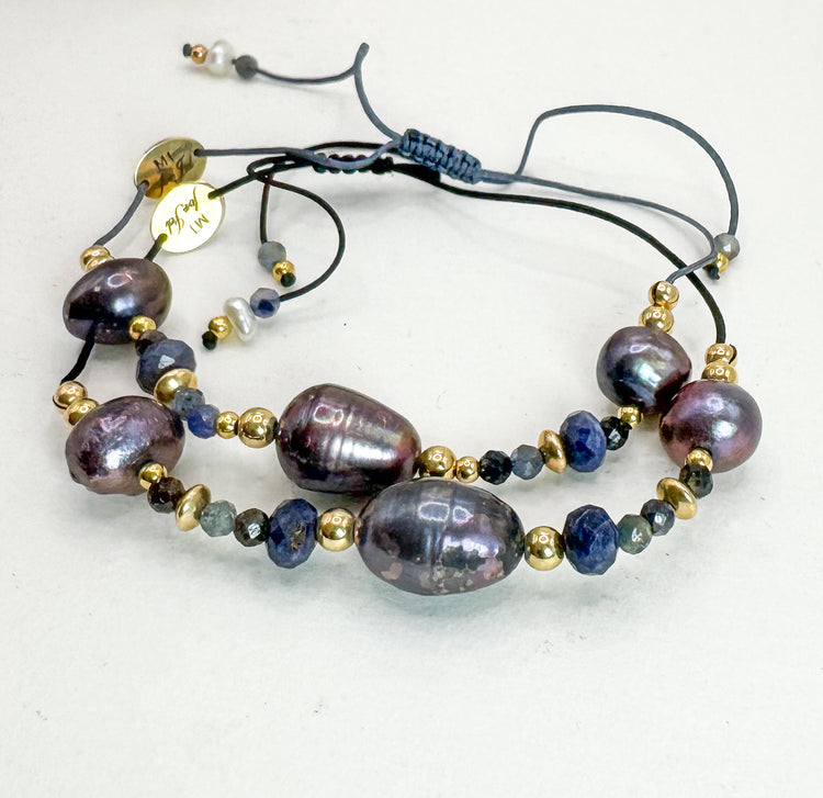 Bracelet FINEZZA LIA Bleu gris - Saphir - MTFORJEL