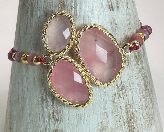 Bracelet FORTUNA UNO Rose pâle - Rhodonite - MTFORJEL