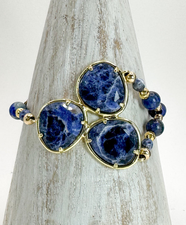 Bracelet FORTUNA DUO Bleu - Sodalite - MTFORJEL