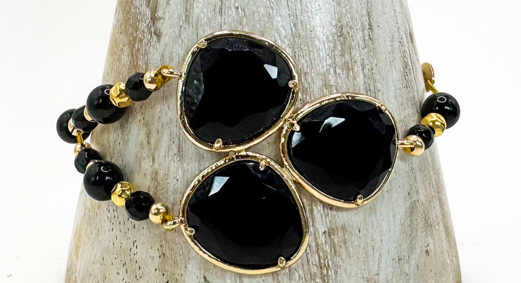 Bracelet FORTUNA DUO Noir - Onyx - MTFORJEL