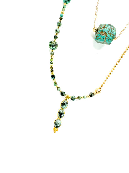 Collier TRIBALI 2 rangs | Turquoise - MTFORJEL