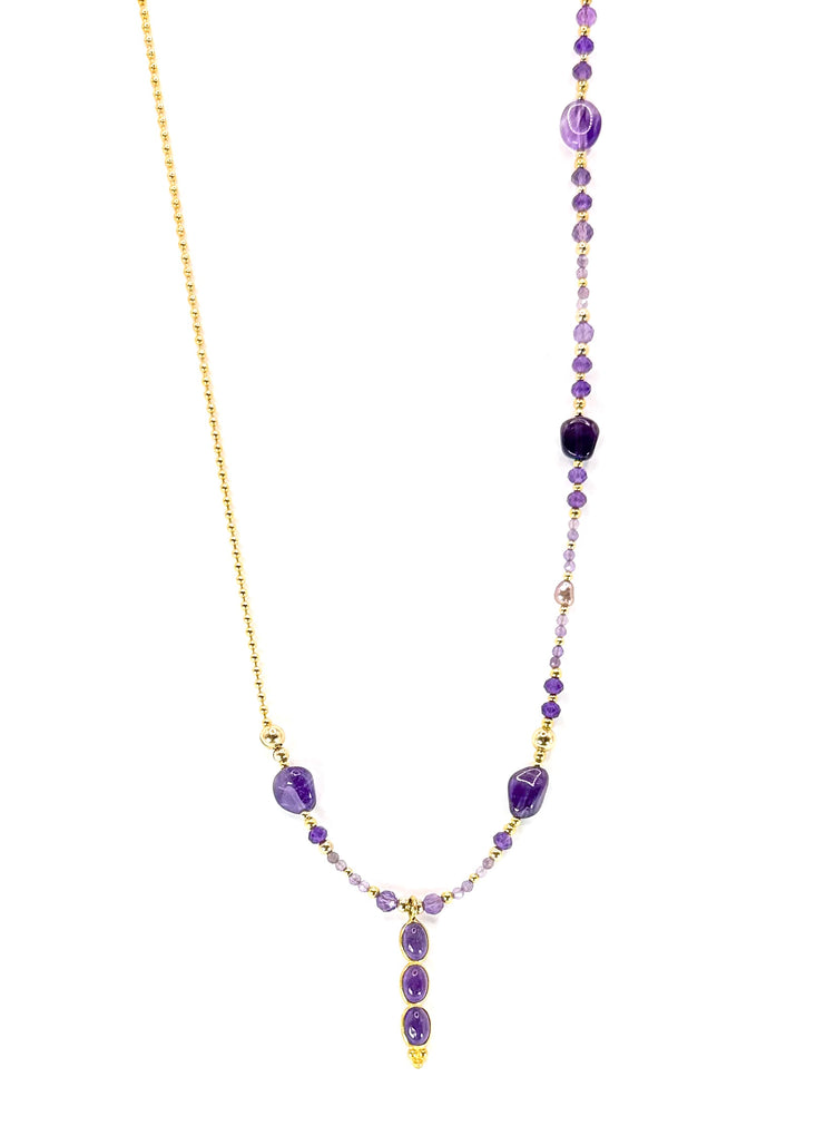 Collier sautoir TRIBALI | Améthyste - MTFORJEL