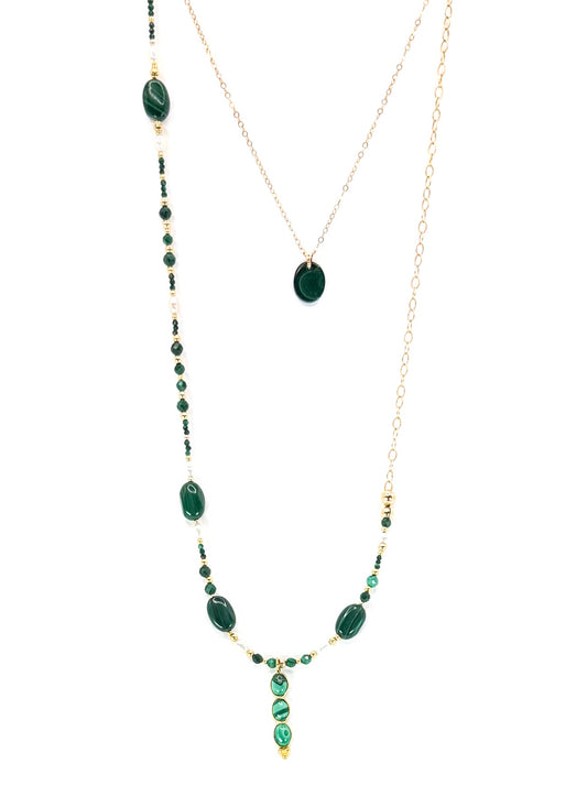 Collier TRIBALI 2 rangs | Malachite - MTFORJEL