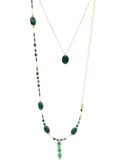 Collier TRIBALI 2 rangs | Malachite - MTFORJEL