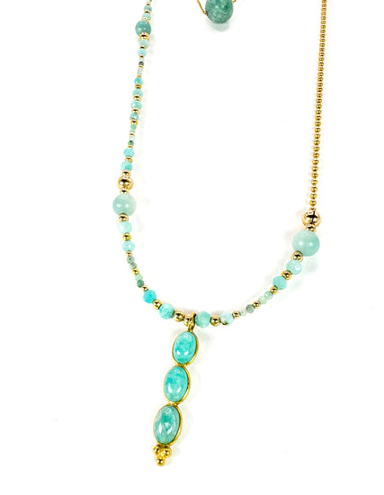 Collier TRIBALI 2 rangs | Amazonite - MTFORJEL