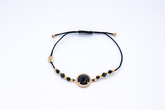 Bracelet PAVIMENTA n°1 Noir - Onyx et obsidienne - MTFORJEL