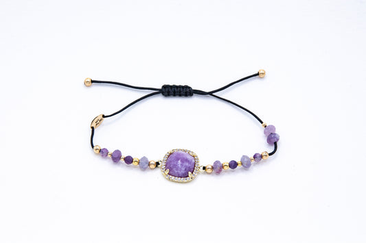 Bracelet PAVIMENTA n°2 Parme - Kunzite - MTFORJEL