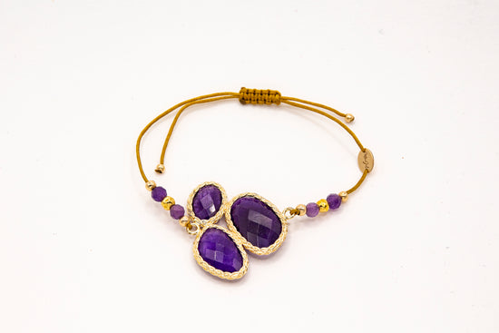 Bracelet FORTUNA UNO  Violet - Améthyste - MTFORJEL