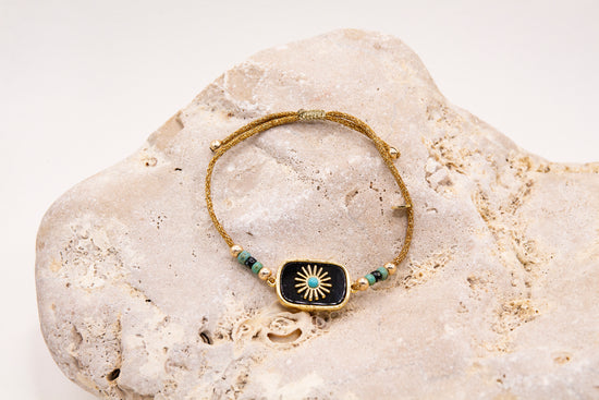 Bracelet USOLE Noir - Onyx et turquoise - MTFORJEL