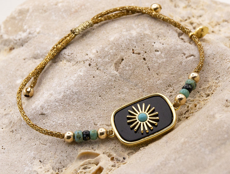Bracelet USOLE Noir - Onyx et turquoise - MTFORJEL